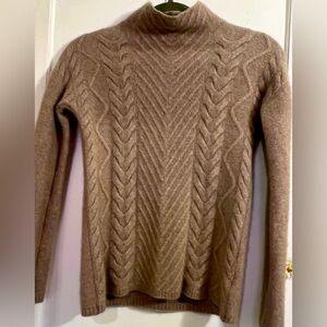 Marled 100% cashmere cable knit sweater